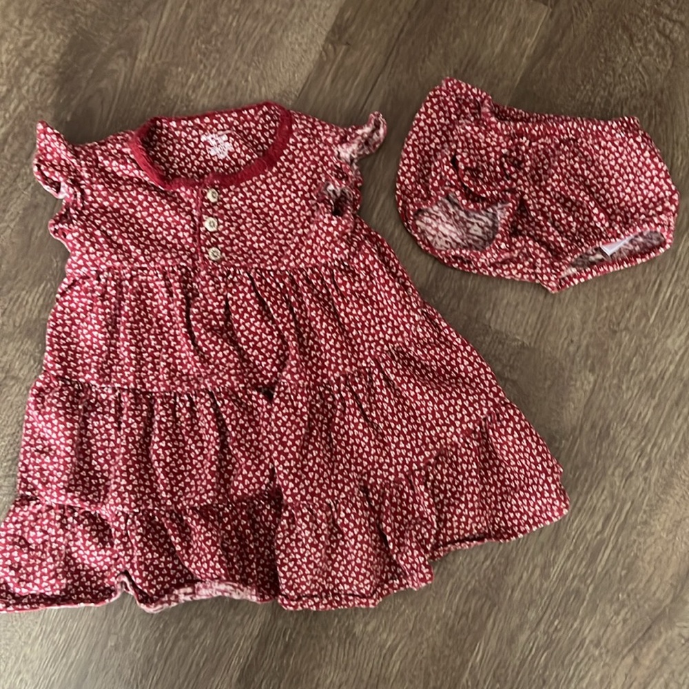 🌹 Ralph Lauren baby girls’ dress with diaper cover